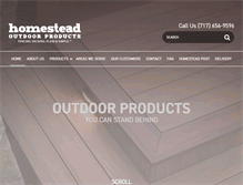 Tablet Screenshot of homesteadoutdoorproducts.com